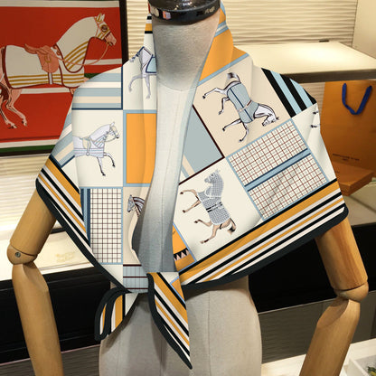 Adrina Silk Scarf Yellow / 90cm