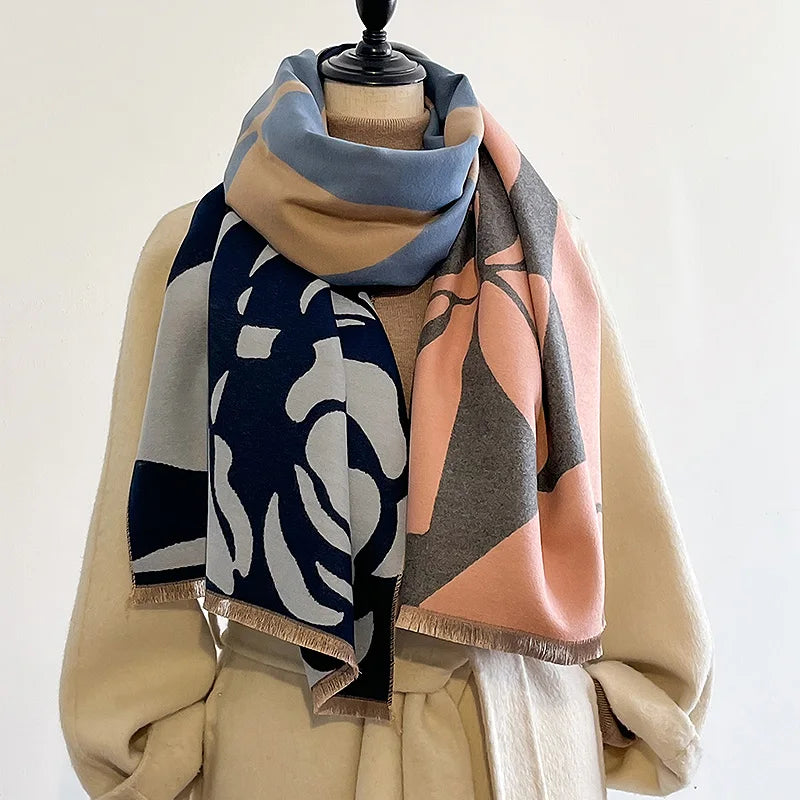 Rocchina Pashmina Scarf Blue