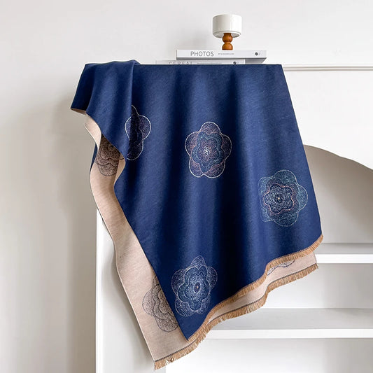 Lorella Pashmina Scarf Blue