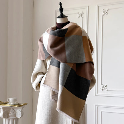 Cubo Pashmina Scarf Brown