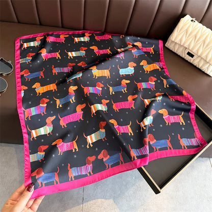 Dachshund Black Scarf / 65cm