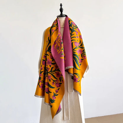 Florigia Pashmina Scarf Orange