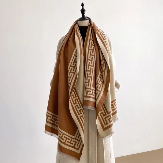 Linetta Pashmina Scarf Khaki
