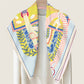 Saddle Blue Double Print Scarf / 90cm