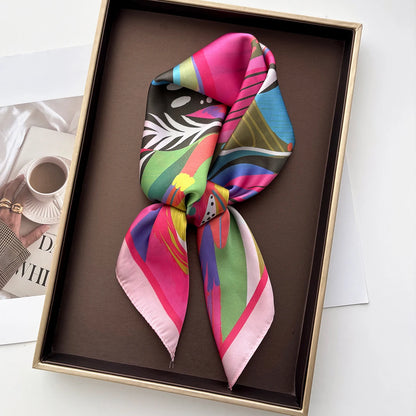 Leaves Pink Scarf / 65cm