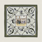 Carriage Black & Gray Double Print Scarf / 90cm