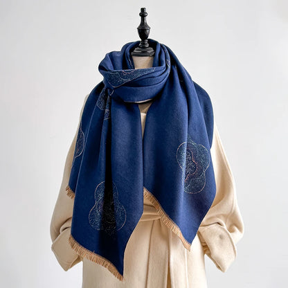 Lorella Pashmina Scarf Blue