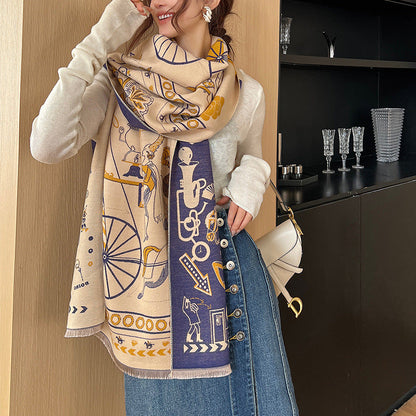 Laure Pashmina Scarf Blue