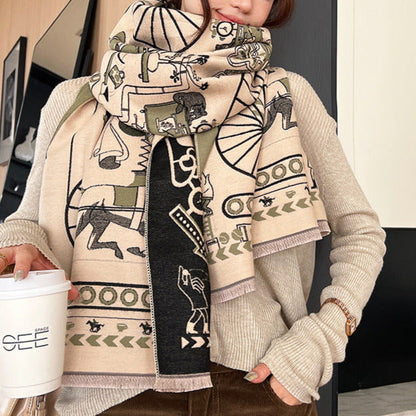 Laure Pashmina Scarf Green