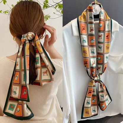 Dita Green Long Twilly Scarf