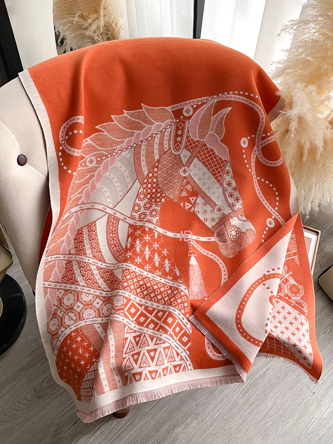 Edwige Pashmina Scarf Orange