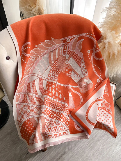 Edwige Pashmina Scarf Orange
