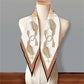 Carriage & Saddle Beige Silk Diamond Scarf