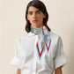Four-Wheeled Carriage Gray Silk Diamond Scarf