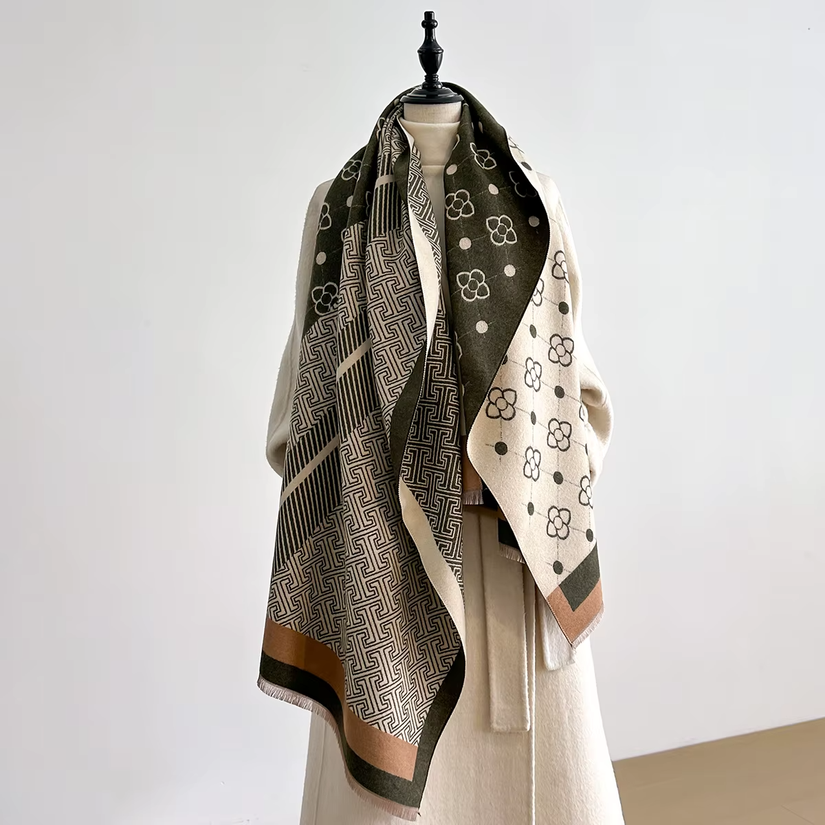 Malina Pashmina Scarf Green