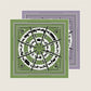 Carriage Circle Green Double Print Scarf / 90cm