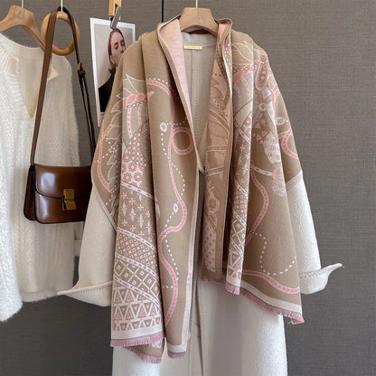 Edwige Pashmina Scarf Khaki