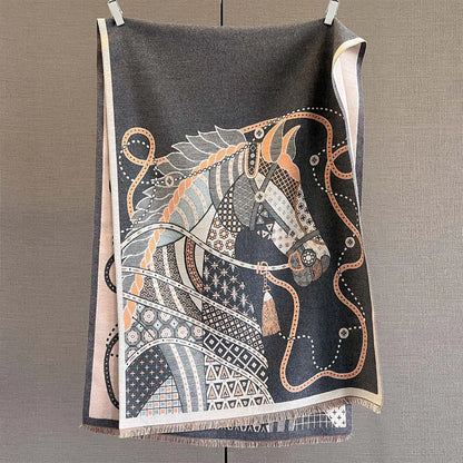 Edwige Pashmina Scarf Gray