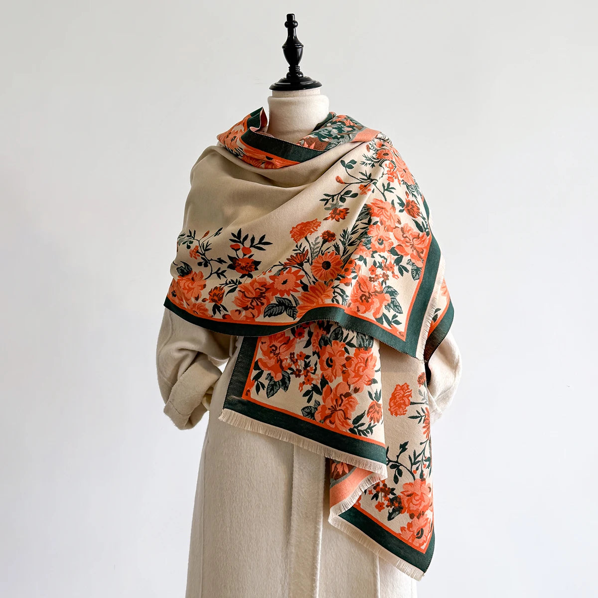 Florica Pashmina Scarf Orange