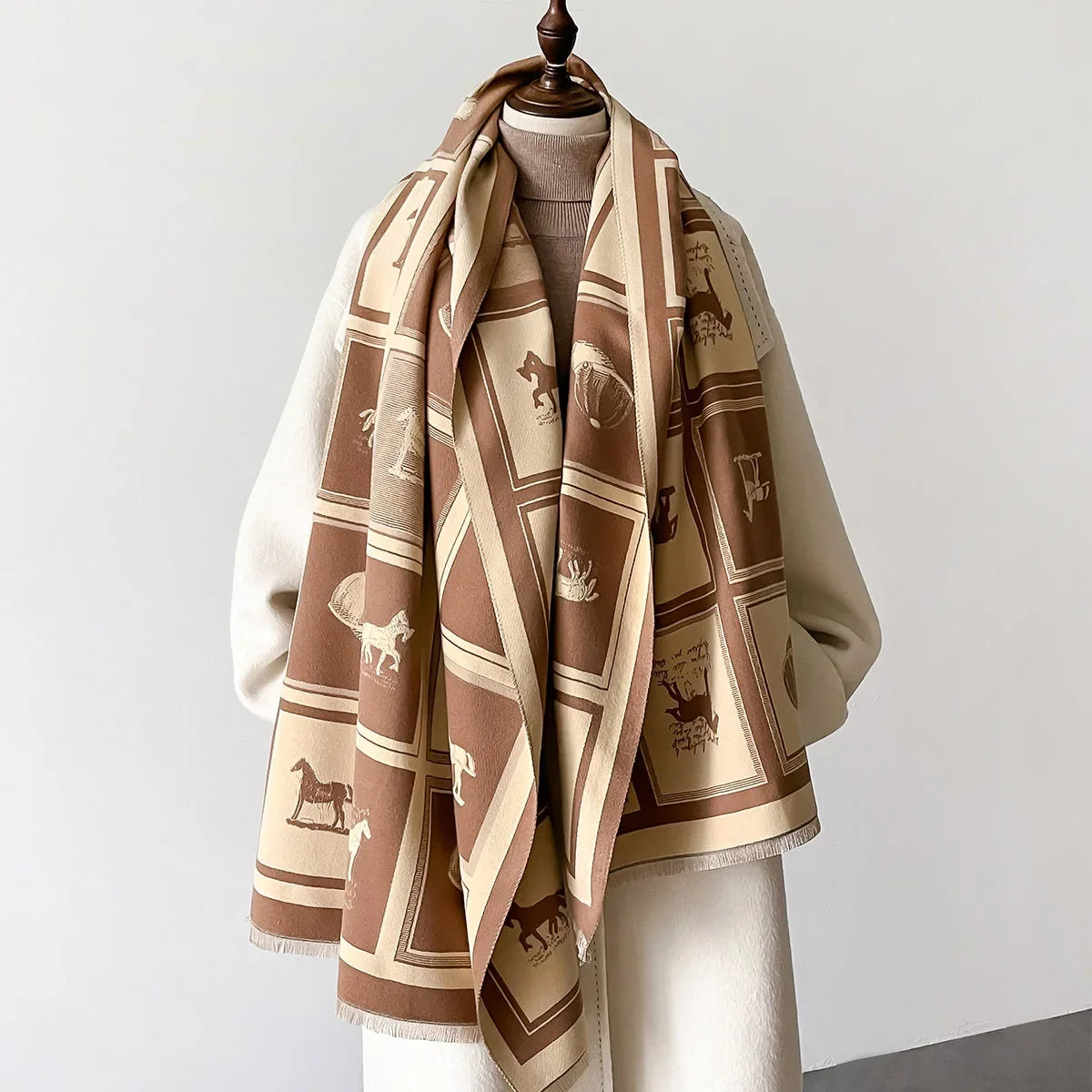 Dubra Pashmina Scarf Khaki