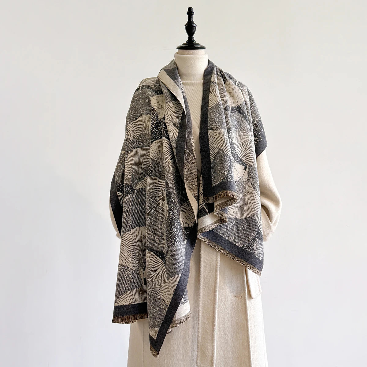 Mascia Pashmina Scarf Gray