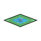 Sienna Green Silk Diamond Scarf