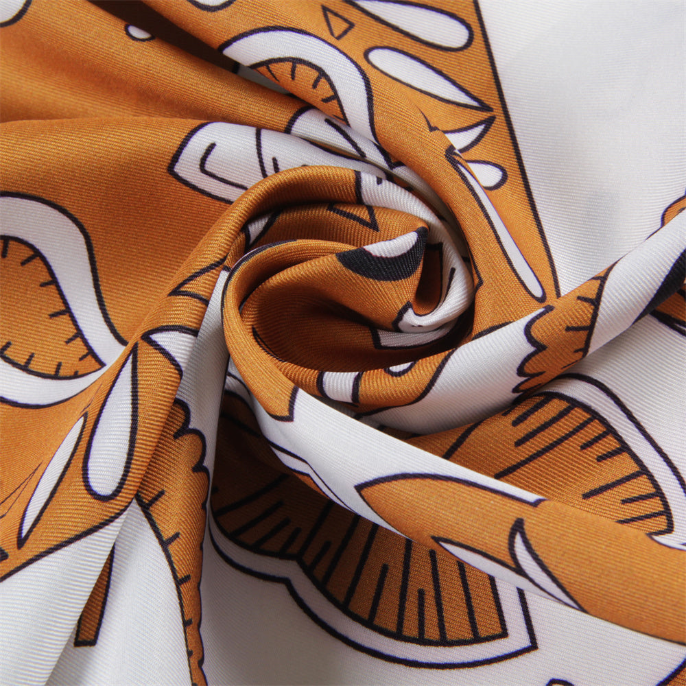 Animals Coffee Double Print Scarf / 90cm