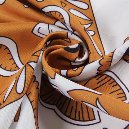 Animals Coffee Double Print Scarf / 90cm
