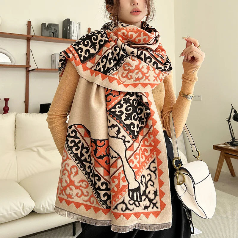 Trisola Pashmina Scarf Orange