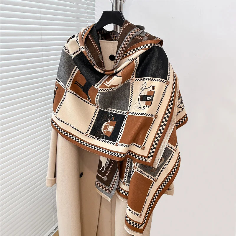 Lilou Pashmina Scarf Brown