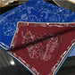 Horse Head Blue & Brown Double Print Scarf / 90cm