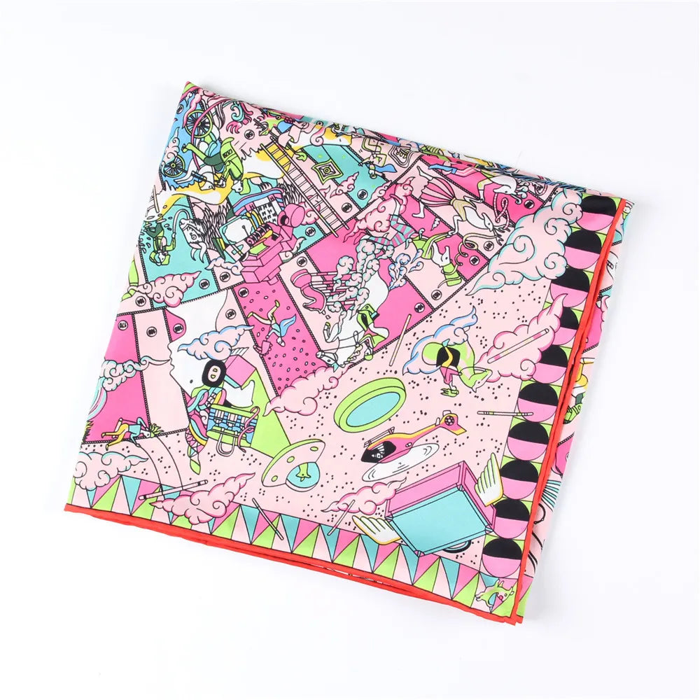 Hopi Rose Silk Scarf / 90cm