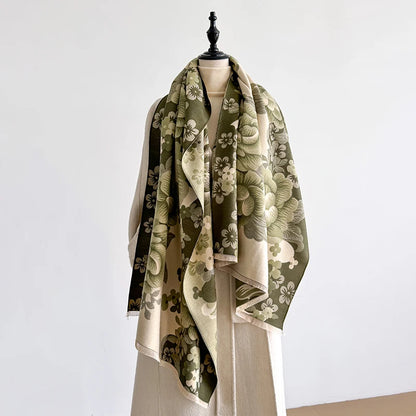 Bortola Pashmina Scarf Green