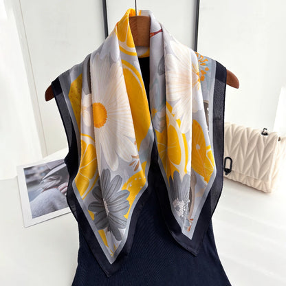 Fruits Black Scarf / 65cm