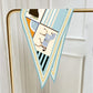 Adrina Blue Silk Diamond Scarf