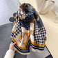 Tirena Pashmina Scarf Yellow & Navy