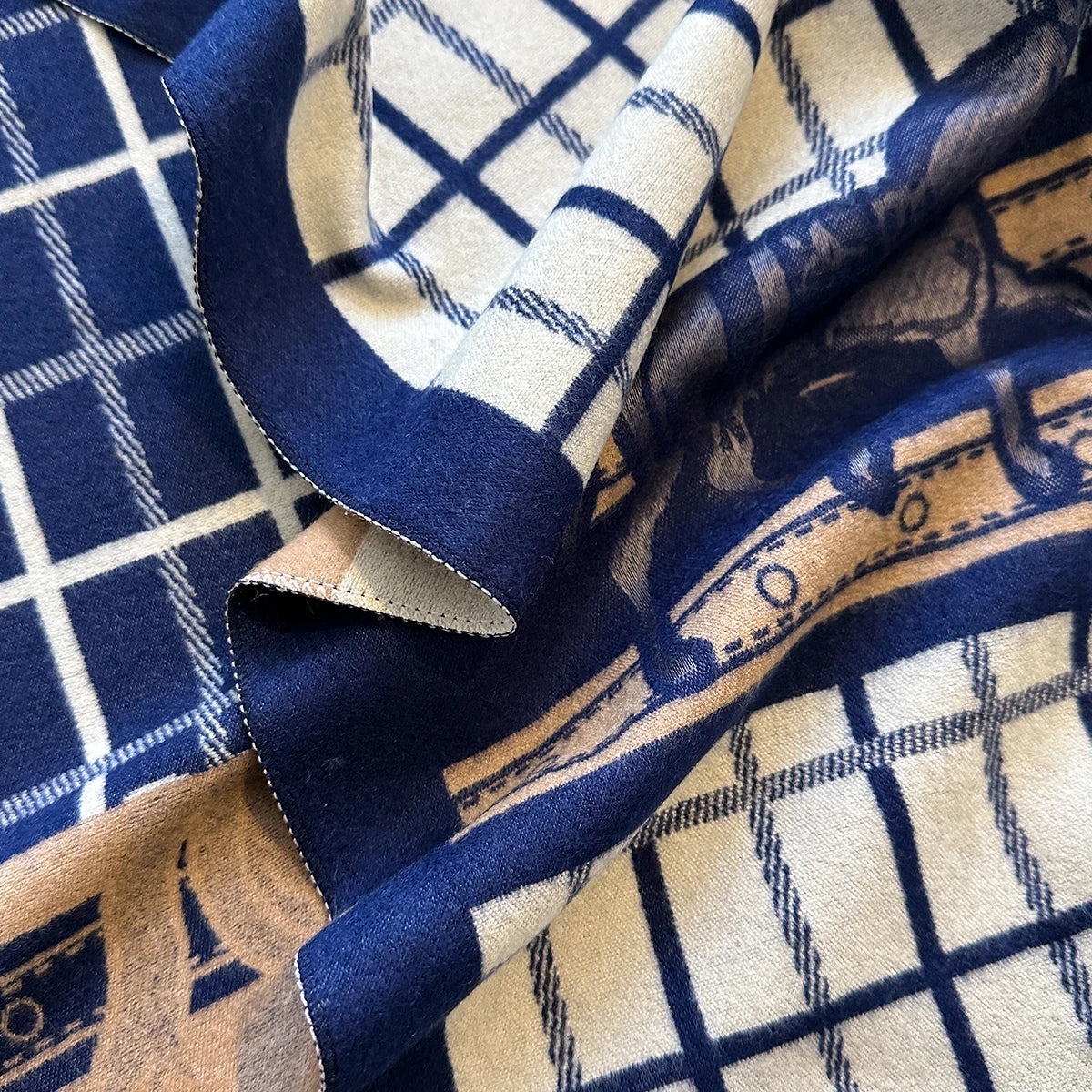 Ninette Pashmina Scarf Navy