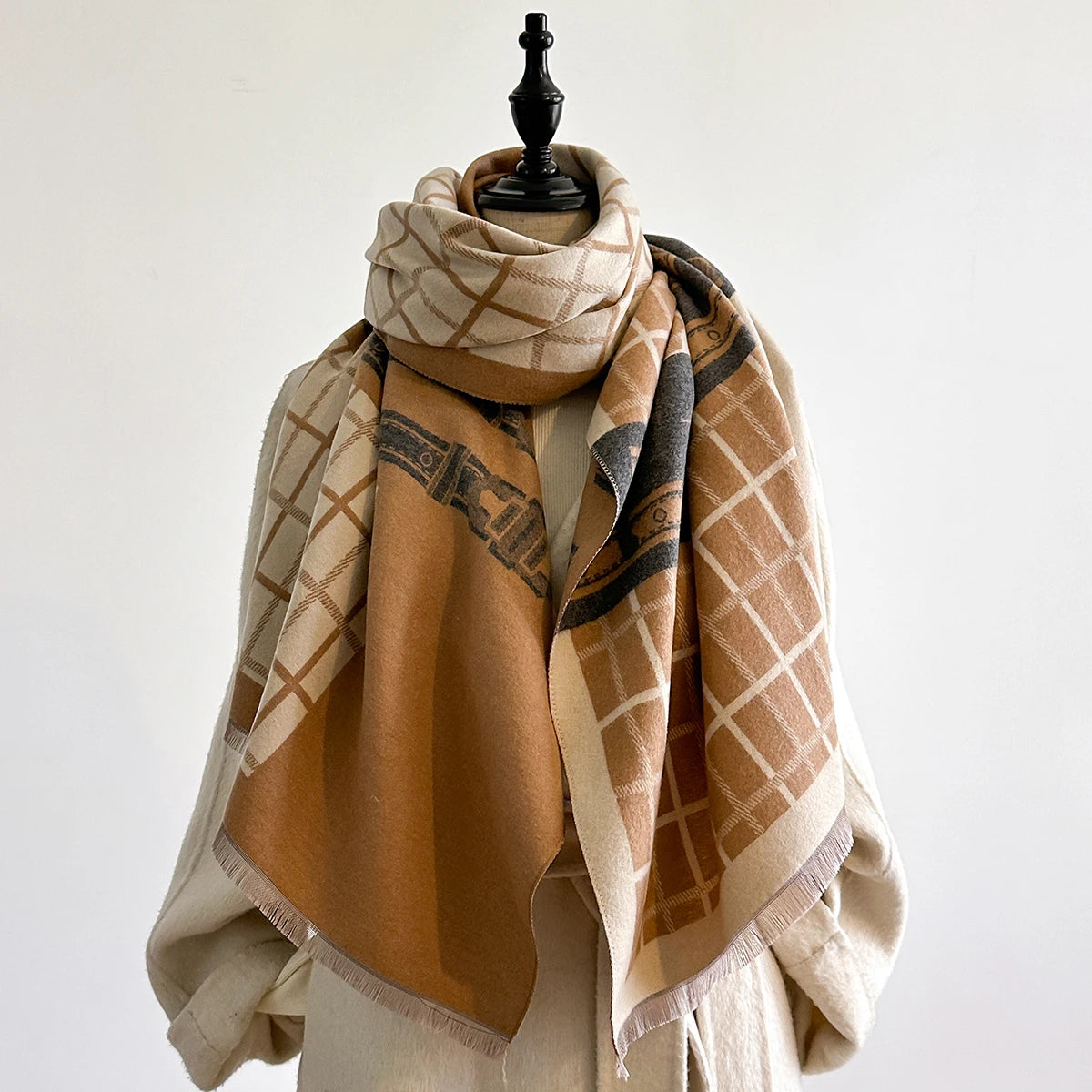 Ninette Pashmina Scarf Khaki