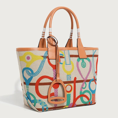 Stella Small Canvas & Leather Tote Bags