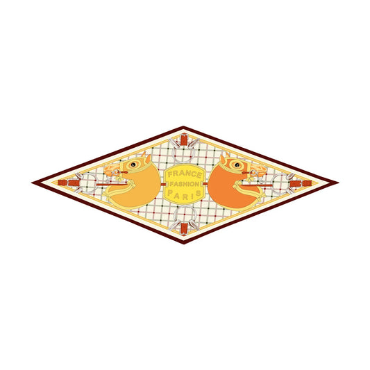 Head Beige Silk Diamond Scarf