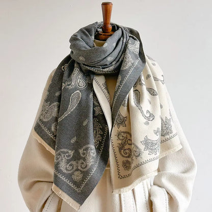 Cerise Pashmina Scarf Gray