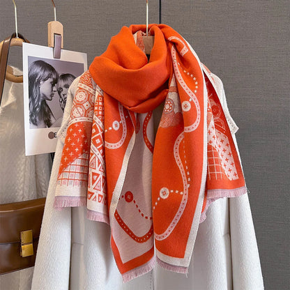 Edwige Pashmina Scarf Orange