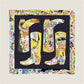 Boots Blue & Yellow Double Print Scarf / 90cm
