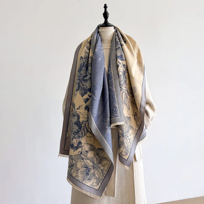 Claretta Pashmina Scarf Blue