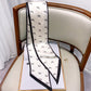 Kalene White Long Twilly Scarf