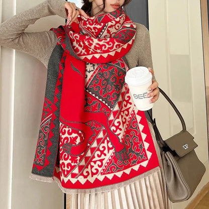 Trisola Pashmina Scarf Red