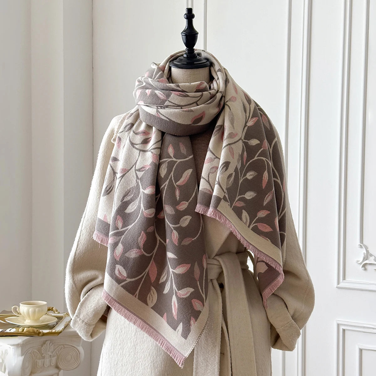 Livietta Pashmina Scarf Khaki
