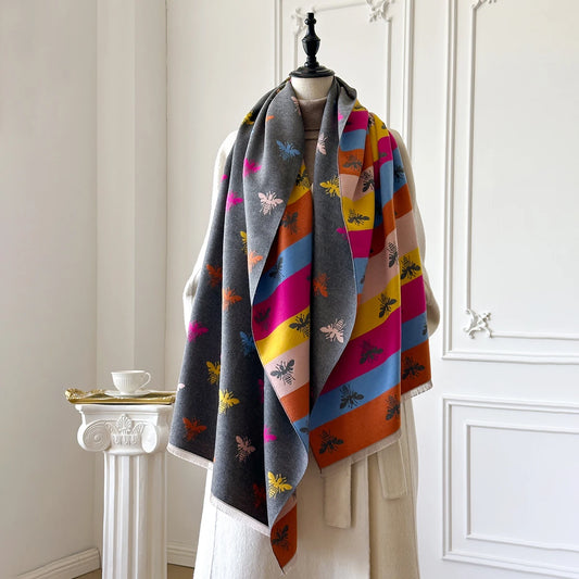Aralda Pashmina Scarf Gray