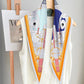 Head Orange Silk Diamond Scarf
