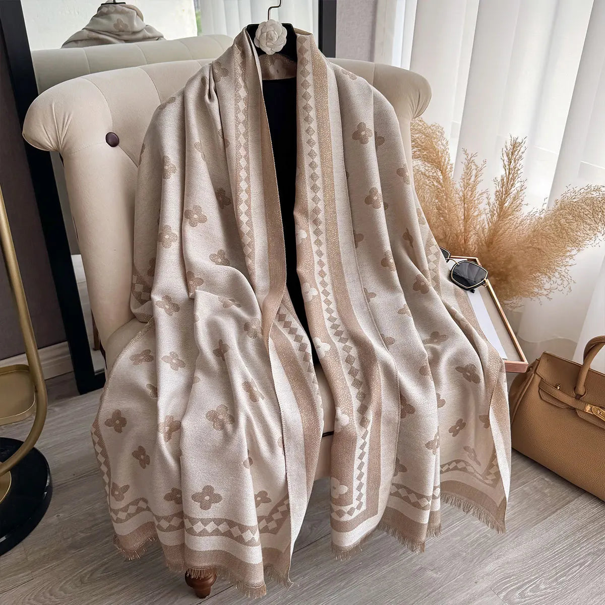 Gigia Pashmina Scarf Beige